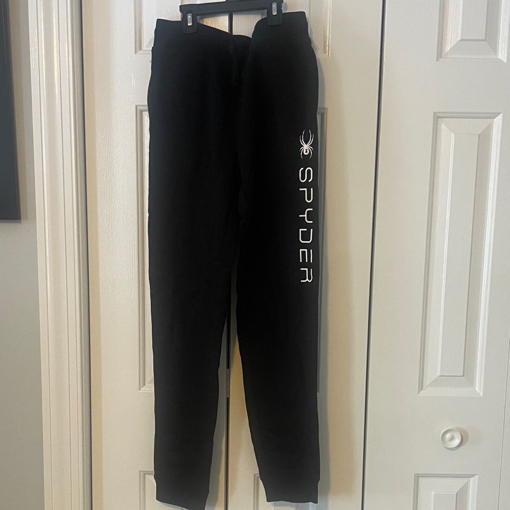 SPYDER soft athletic joggers in black size Large (14-16)